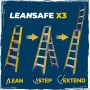 Werner 75071 Leansafe X3 Multi Purpose 3 In 1 Fibreglass Ladder