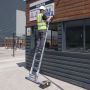 Werner 85032 Telescopic Soft Close Extension Ladder 3.2M 11 Rung + Stabiliser Bar