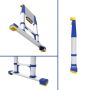 Werner 85032 Telescopic Soft Close Extension Ladder 3.2M 11 Rung + Stabiliser Bar