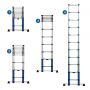 Werner 8703220 Telescopic Extension Ladder 3.2m 11 Rung c/w Stabiliser Bar