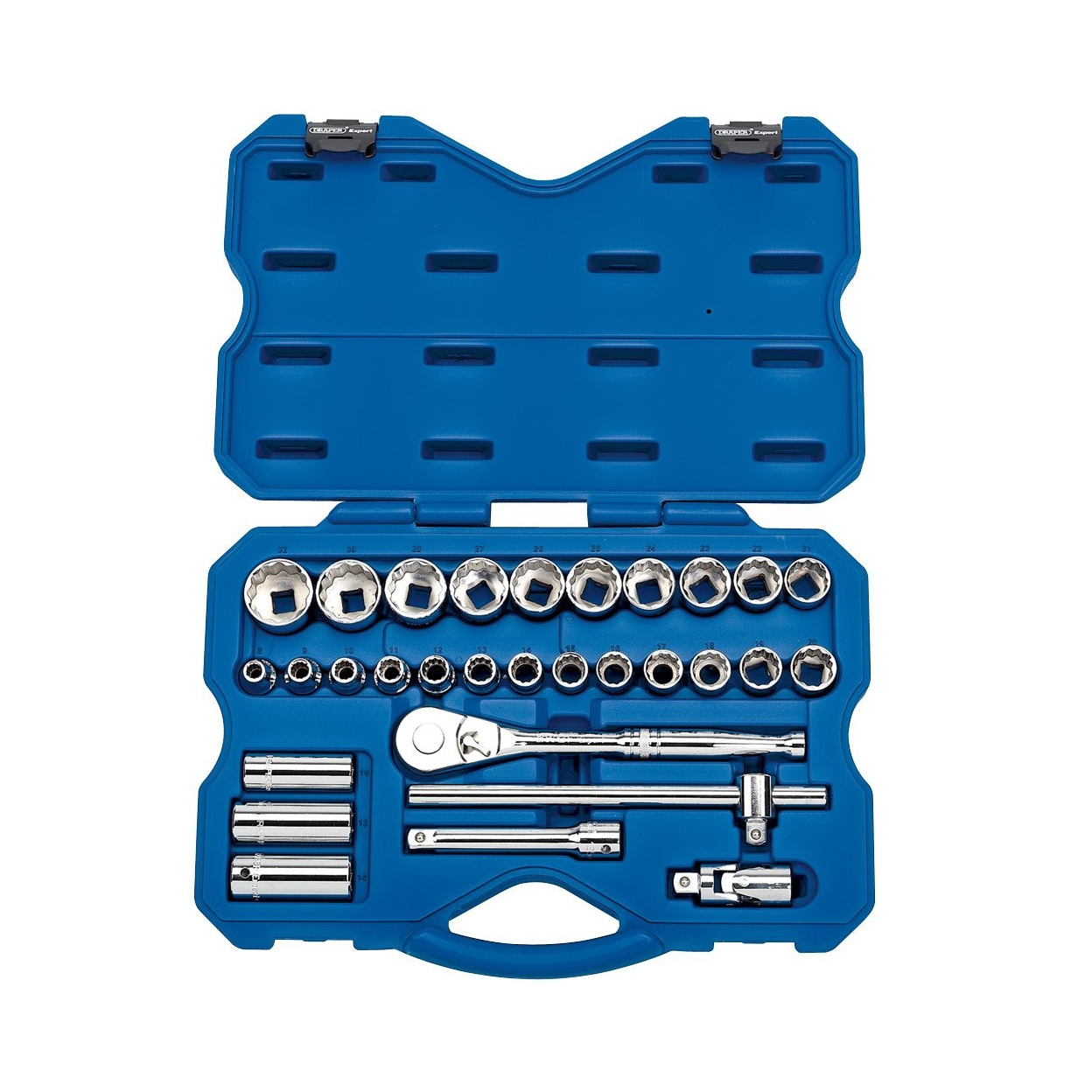 Draper 02357 1/2" Square Drive Metric Socket Set (30 Pieces)
